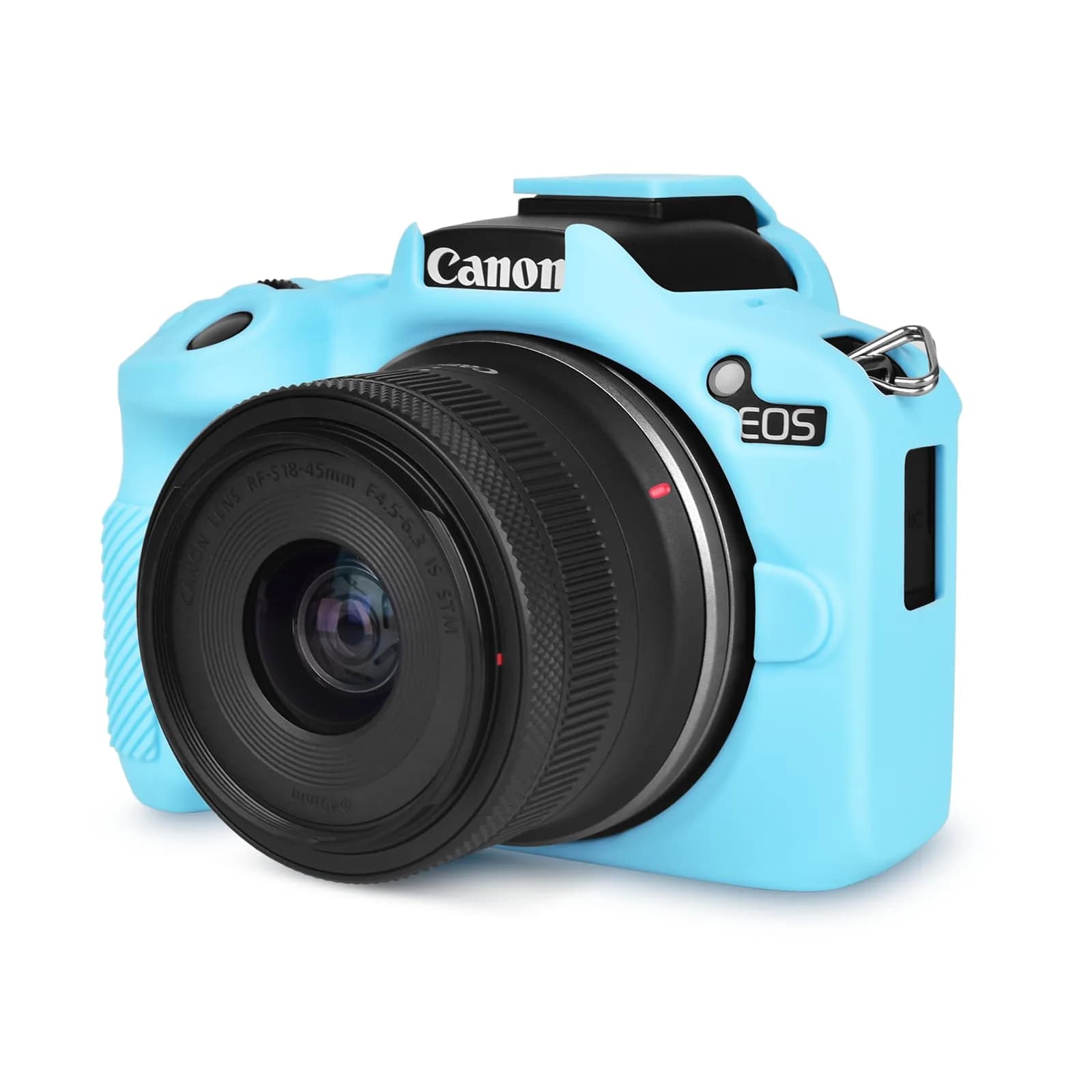 Rieibi EOSR50 EOS R50 Case, Soft Silicone Protective Cover for Canon EOS R50, Lightweight Camera Grip & Body Skin - Light Blue — Light Blue