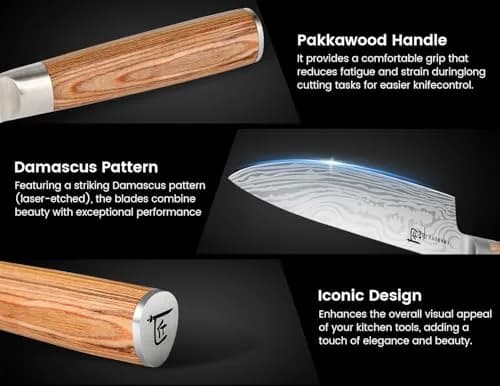 SYOKAMI 14pcs Chef Knife Set with Roll Bag | Japanese High Carbon Steel, Pakkawood Handles, Travel & Outdoor Ready thumbnail 5
