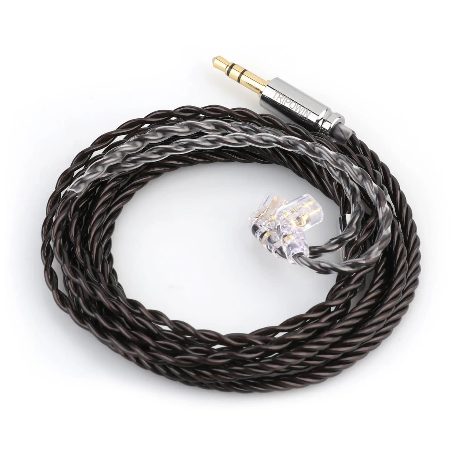 Linsoul Tripowin Mirage IEM Cable, 30AWG OCC 4N, 1.2m | HiFi Replacement Cable for In-Ear Monitors — Black