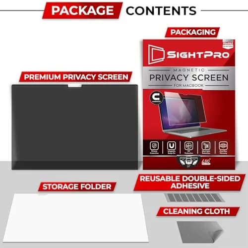 SightPro Magnetic Privacy Screen for MacBook Air 15 Inch (2023-2026 M2-M5) | Black, Dual Finish, Anti-Glare thumbnail 5
