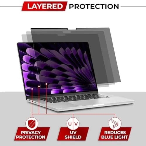 SightPro Magnetic Privacy Screen for MacBook Air 15 Inch (2023-2026 M2-M5) | Black, Dual Finish, Anti-Glare thumbnail 7