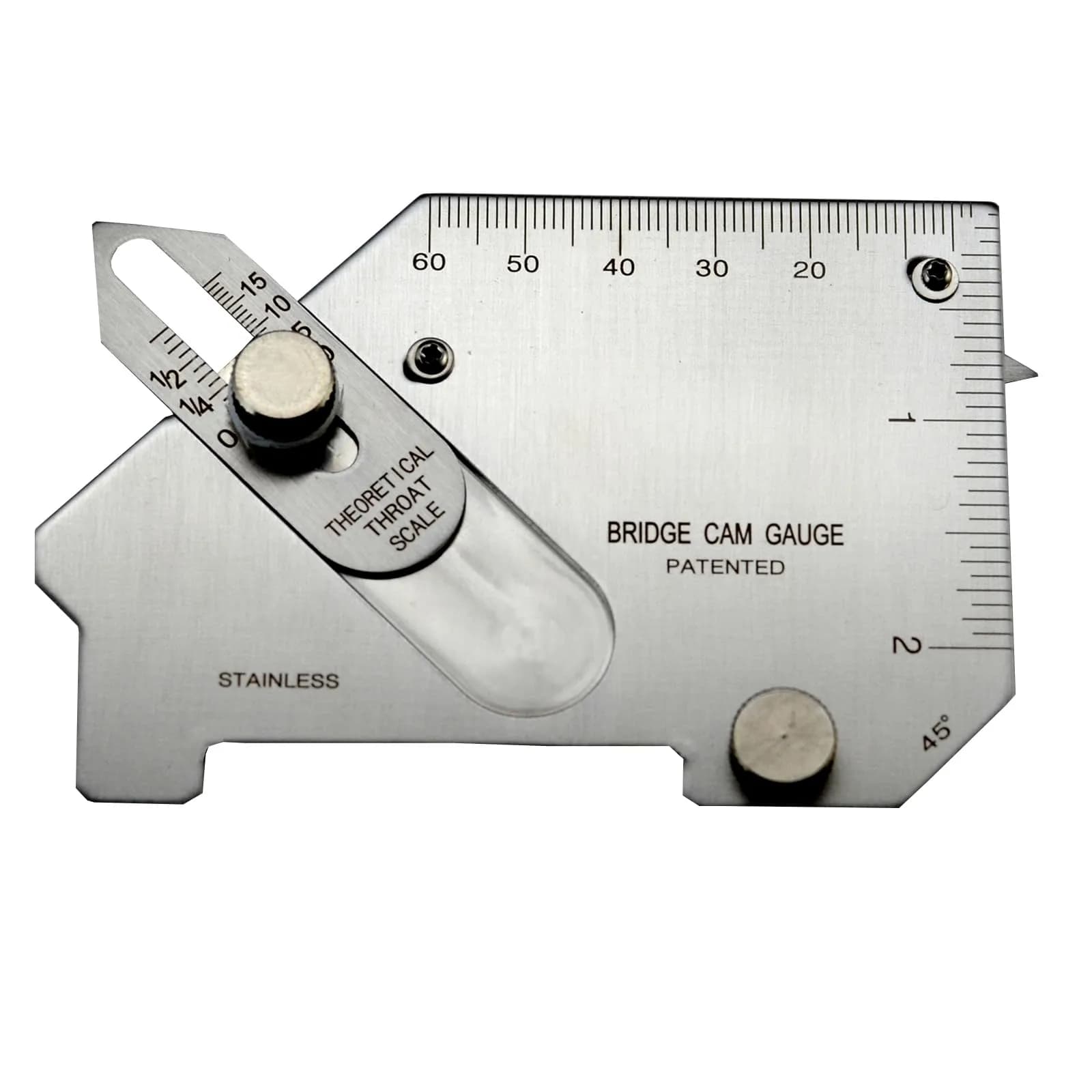 RIVERWELD Bridge Cam Gauge Welding Inspection Depth of Undercut 50mm (2") | Measures Weld Undercut, Pitting, Fillet Size & Misalignment — Bridge Cam Gauge