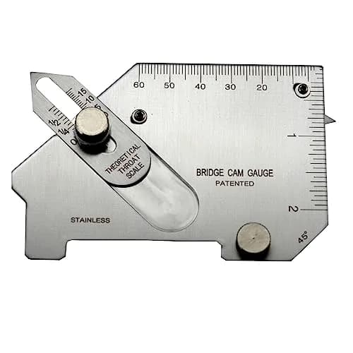 RIVERWELD Bridge Cam Gauge Welding Inspection Depth of Undercut 50mm (2") | Measures Weld Undercut, Pitting, Fillet Size & Misalignment thumbnail 1