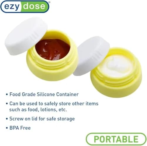 EZY DOSE Reusable Silicone Storage Jar 3.5 oz (103 ml) | TSA-Approved Travel Containers thumbnail 7