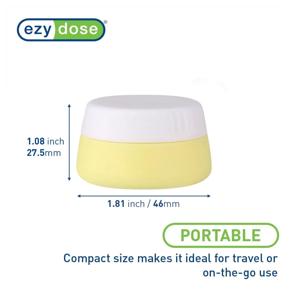 EZY DOSE Reusable Silicone Storage Jar 3.5 oz (103 ml) | TSA-Approved Travel Containers - view 2
