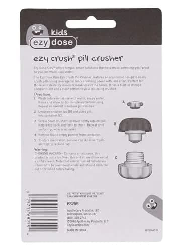 EZY DOSE Large Black Pill Crusher & Tablet Grinder with Storage Compartment | Arthritis Foundation-Endorsed thumbnail 5