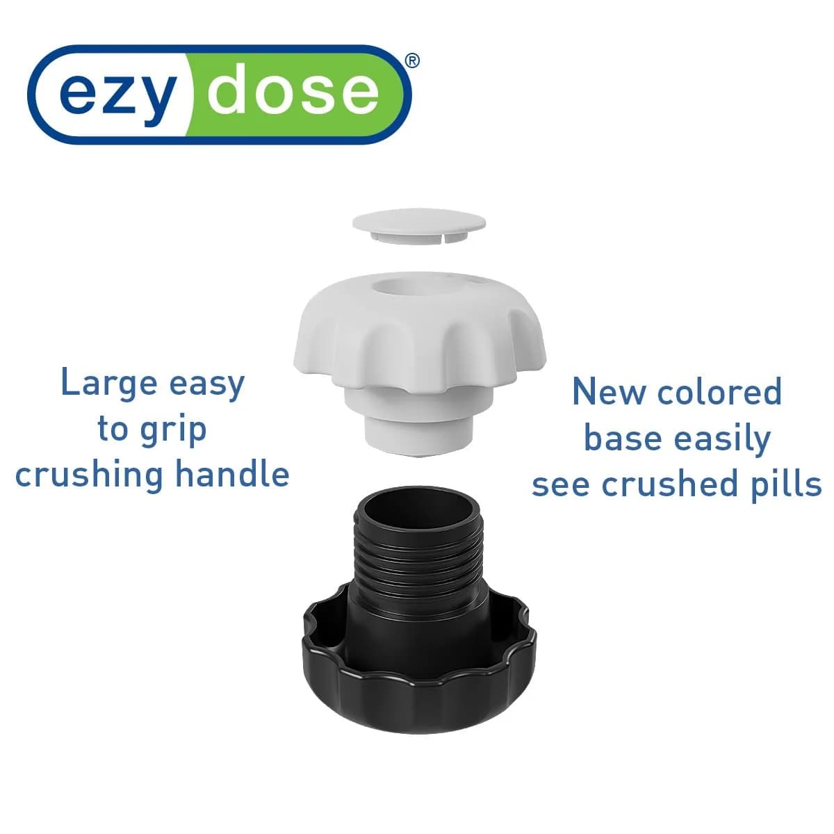 EZY DOSE Large Black Pill Crusher & Tablet Grinder with Storage Compartment | Arthritis Foundation-Endorsed - view 2