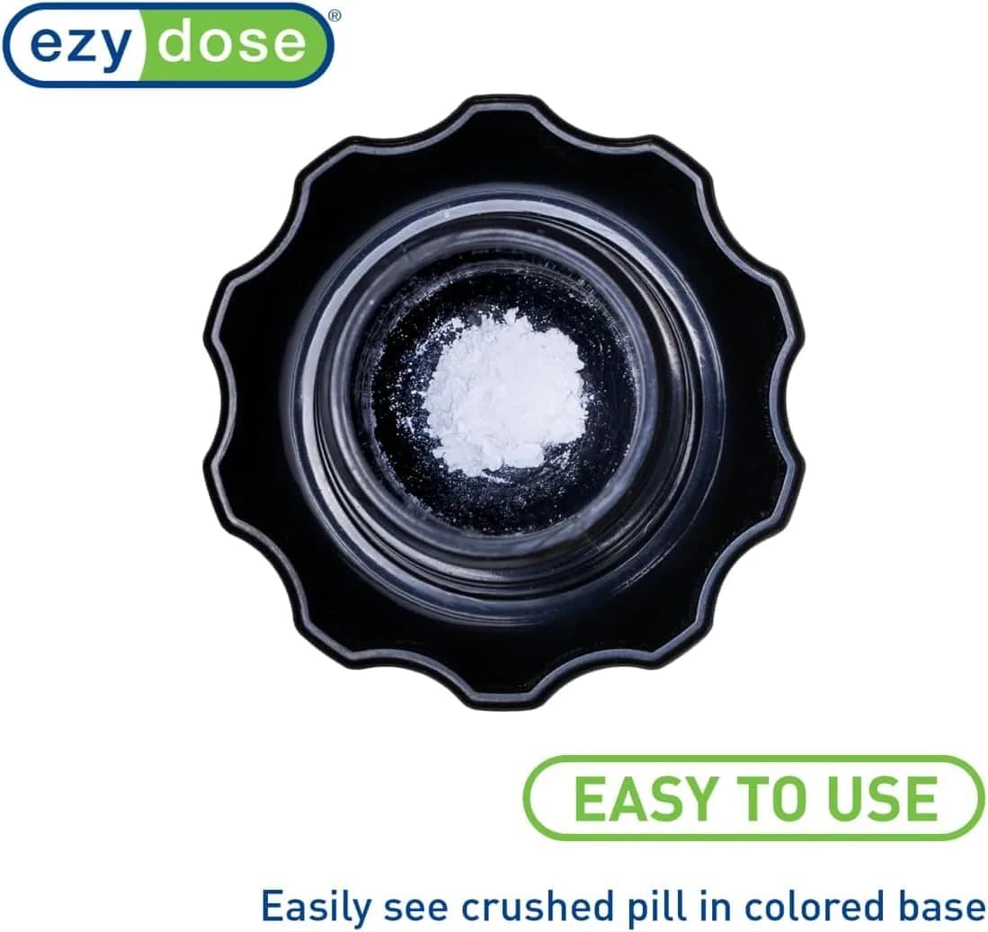 EZY DOSE Large Black Pill Crusher & Tablet Grinder with Storage Compartment | Arthritis Foundation-Endorsed - view 4