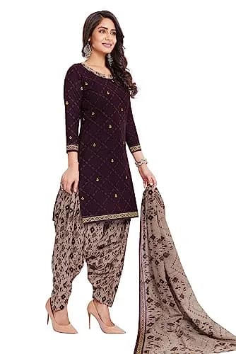 Miraan Purple Cotton Printed Readymade Salwar Suit Set XXX-Large | Traditional Indian Ethnic Wear thumbnail 4