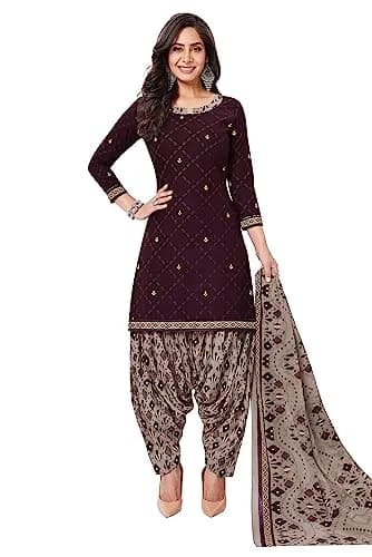 Miraan Purple Cotton Printed Readymade Salwar Suit Set XXX-Large | Traditional Indian Ethnic Wear thumbnail 1