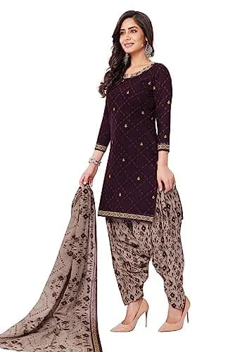 Miraan Cotton Printed Readymade Salwar Suit Set Purple Large | Traditional Ethnic Wear for Women thumbnail 3