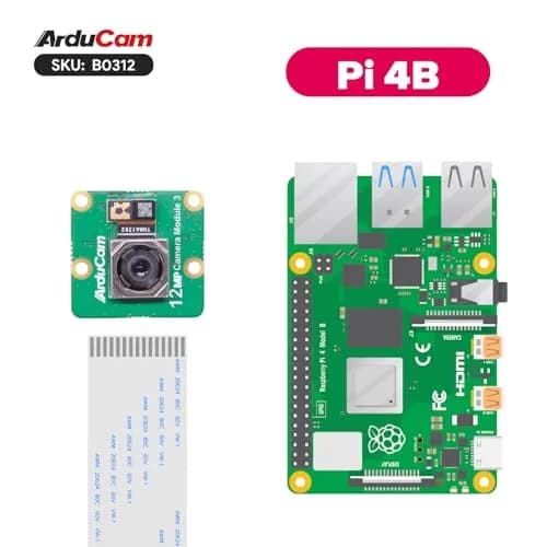 Arducam Raspberry Pi Camera Module 3 12MP IMX708 Autofocus Pi Cam V3 with 15-22pin FFC Cable thumbnail 6
