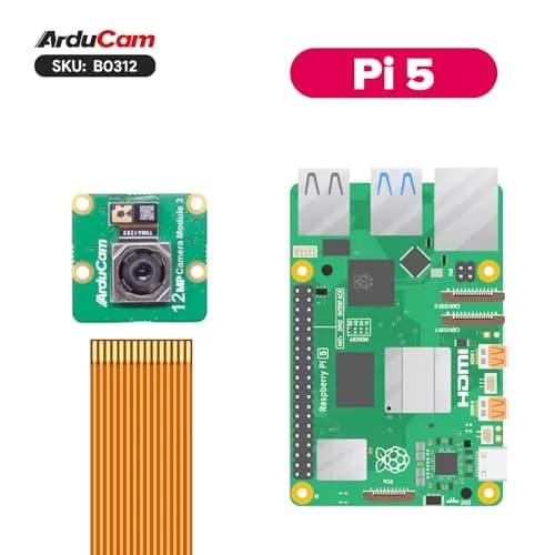 Arducam Raspberry Pi Camera Module 3 12MP IMX708 Autofocus Pi Cam V3 with 15-22pin FFC Cable thumbnail 7