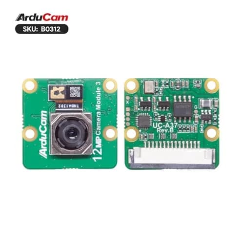Arducam Raspberry Pi Camera Module 3 12MP IMX708 Autofocus Pi Cam V3 with 15-22pin FFC Cable thumbnail 2