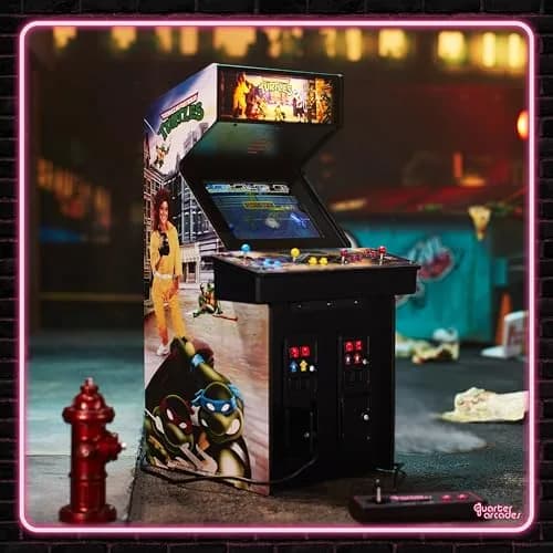 quarter arcades Teenage Mutant Ninja Turtles 1/4 Scale Mini Arcade | Authentic Konami Replica, 17" tall, Collectible thumbnail 5
