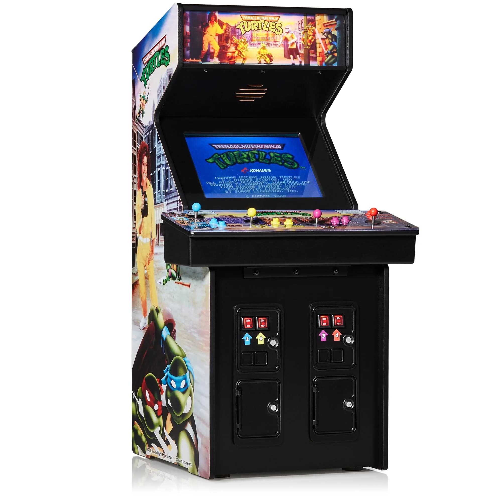 quarter arcades Teenage Mutant Ninja Turtles 1/4 Scale Mini Arcade | Authentic Konami Replica, 17" tall, Collectible