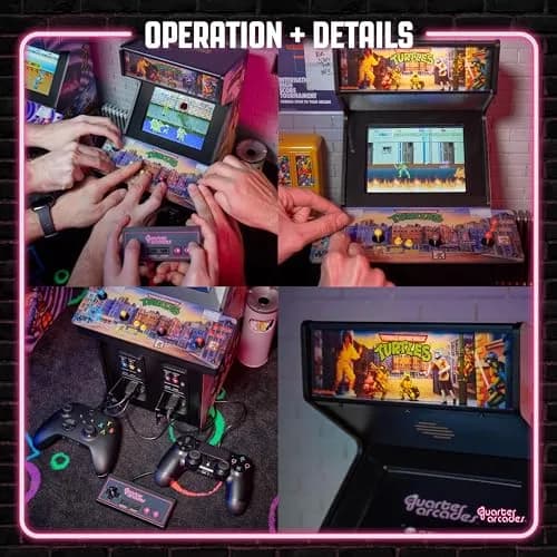 quarter arcades Teenage Mutant Ninja Turtles 1/4 Scale Mini Arcade | Authentic Konami Replica, 17" tall, Collectible thumbnail 4