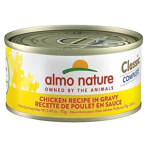 almo nature Classic Complete - Wet Cat Food - Chicken Recipe in Gravy - Grain Free, GMO Free, No Artificial Colors and Flavors, 2.47oz (Pack of 12) thumbnail 7