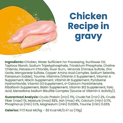 almo nature Classic Complete - Wet Cat Food - Chicken Recipe in Gravy - Grain Free, GMO Free, No Artificial Colors and Flavors, 2.47oz (Pack of 12) thumbnail 2