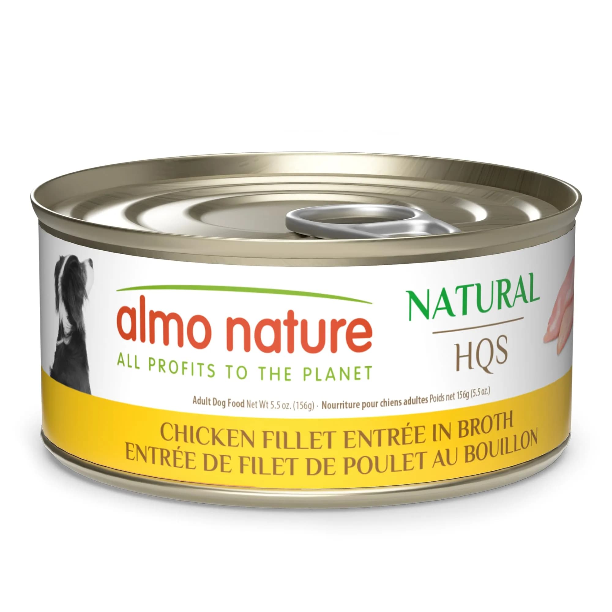 almo nature HQS Natural Wet Dog Food Chicken Fillet, 5.5oz Pack of 12 | Grain Free & Additive Free