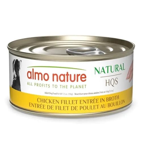 almo nature HQS Natural Wet Dog Food Chicken Fillet, 5.5oz Pack of 12 | Grain Free & Additive Free thumbnail 1