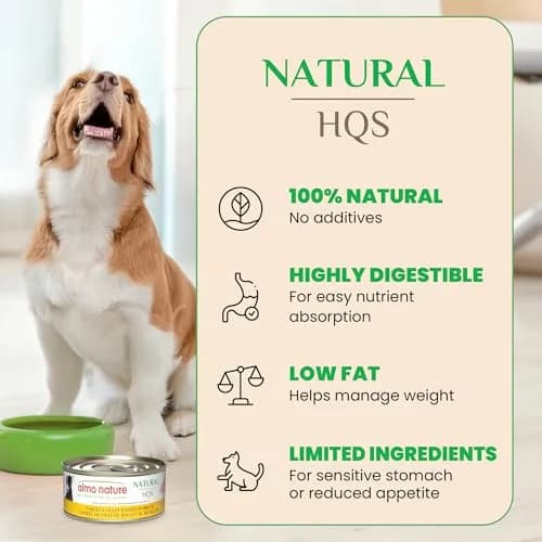 almo nature HQS Natural Wet Dog Food Chicken Fillet, 5.5oz Pack of 12 | Grain Free & Additive Free thumbnail 2