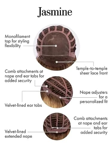 Hair u wear Kim Kimble Jasmine Shoulder-Length Wig with Lush Layers & Glam Volume, Average Cap, MC11SS Butter Pecan thumbnail 4