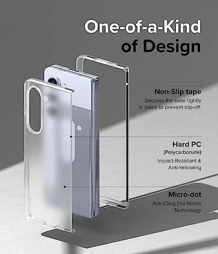 Ringke Cellular Phone Case for Samsung Galaxy Z Fold 5 | Slim Matte Clear thumbnail 5