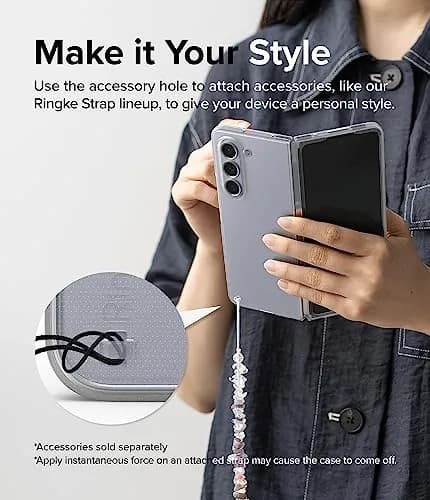 Ringke Cellular Phone Case for Samsung Galaxy Z Fold 5 | Slim Matte Clear thumbnail 8