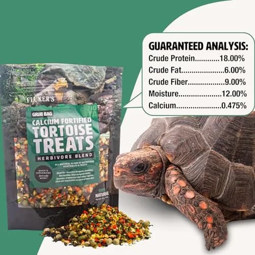 Fluker's Calcium Fortified Tortoise Treats 4 oz (113 g) | All Natural Herbivore Blend for Reptiles thumbnail 2