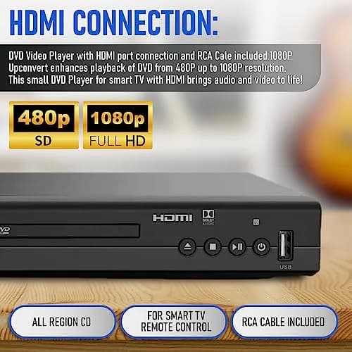 Philips All Region DVD Player 1080P HDMI USB | Plays DVDs from Any Region thumbnail 2