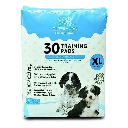 Murphy & Roxy Unscented Pet Training Pads Extra Large 26x30 Inches | Super-Absorbent with Gel Core & Odor Control thumbnail 1