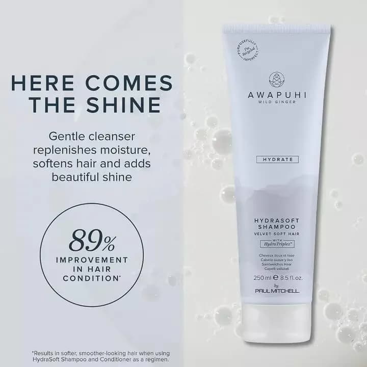 Awapuhi Wild Ginger HydraSoft Shampoo 8.5 fl. oz | Velvety Soft Hair, All Hair Types thumbnail 3