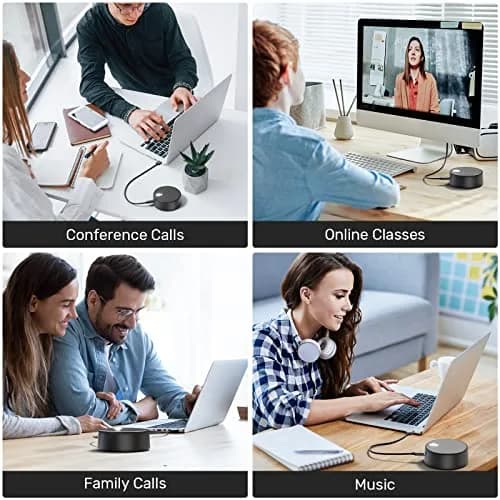 ROFALL USB Computer Speakers with Microphone, 2.5cm (1 inch) Woofer, 3W | Clear Voice Pickup for Calls & Meetings thumbnail 6