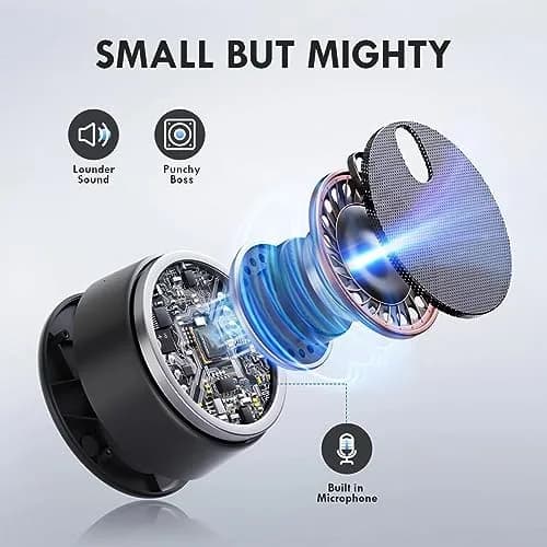 ROFALL USB Computer Speakers with Microphone, 2.5cm (1 inch) Woofer, 3W | Clear Voice Pickup for Calls & Meetings thumbnail 2