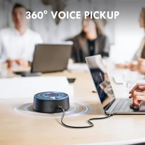 ROFALL USB Computer Speakers with Microphone, 2.5cm (1 inch) Woofer, 3W | Clear Voice Pickup for Calls & Meetings thumbnail 3