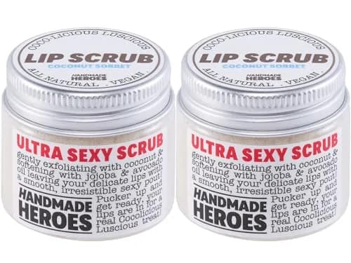Handmade Heroes Coconut Skin Exfoliant 2pc | Vegan, Natural Lip Scrub for Soft, Smooth Lips thumbnail 1