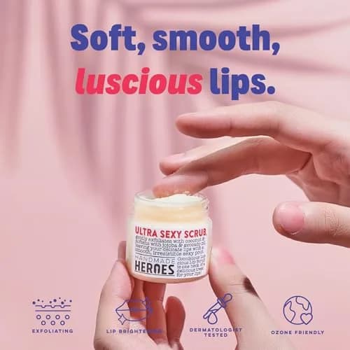 Handmade Heroes Coconut Skin Exfoliant 2pc | Vegan, Natural Lip Scrub for Soft, Smooth Lips thumbnail 4