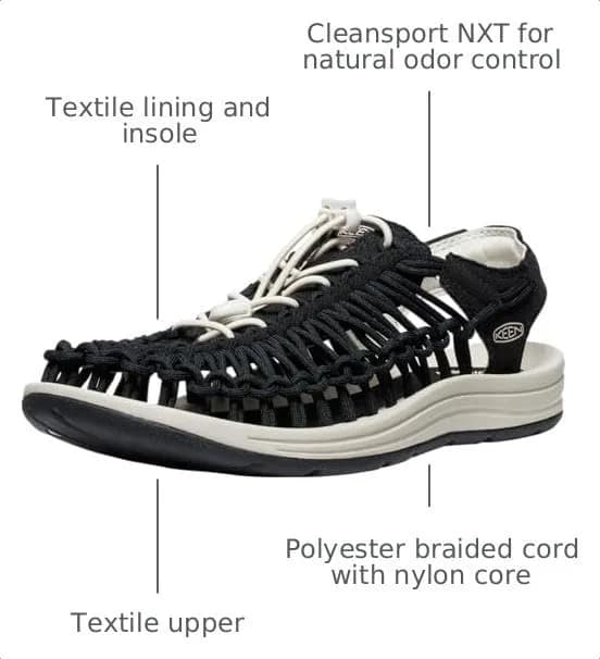 KEEN Uneek Canvas Black/Birch 11 D (M) | Casual Open Air Sneaker for Men thumbnail 2