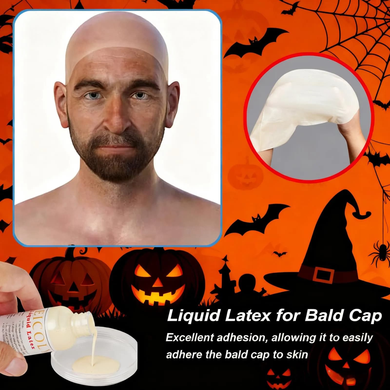MEICOLY Clear White Liquid Latex with Sponge 60ml for Realistic SFX Makeup & Crafts - view 3