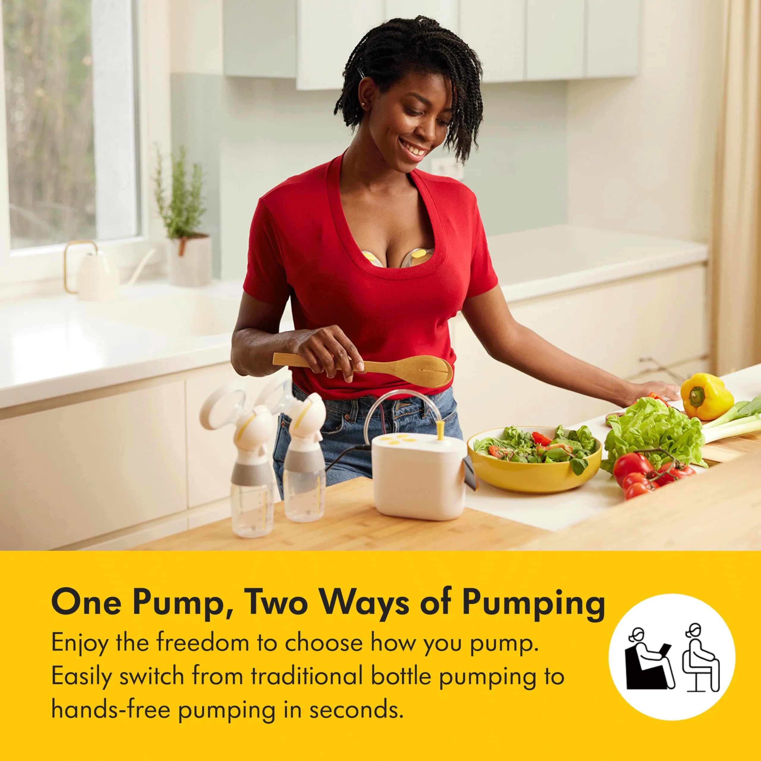 Medela Hands-Free Collection Cups 5 oz (150 ml) | 2-Piece Set for Freestyle Flex, Pump in Style, Swing Maxi - view 6