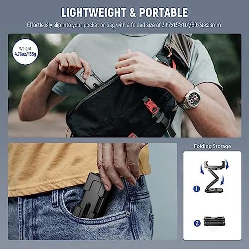 NEEWER SP-04 Metal Smartphone Tripod Mount with Cold Shoes & Handheld Grip, 18cm (7.1") Extended Height | Stable Vlogging & Streaming Accessory thumbnail 7