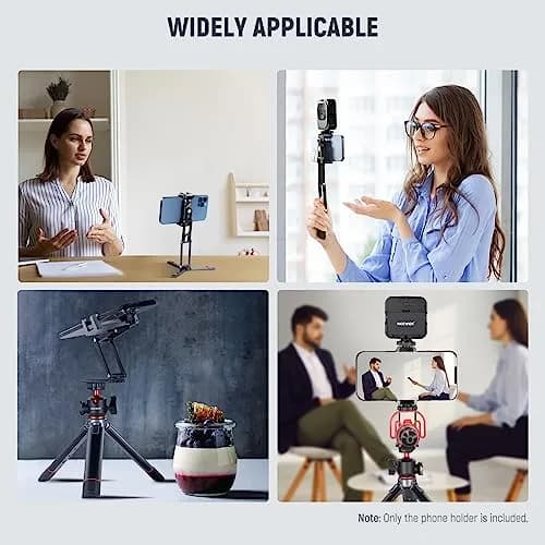 NEEWER SP-04 Metal Smartphone Tripod Mount with Cold Shoes & Handheld Grip, 18cm (7.1") Extended Height | Stable Vlogging & Streaming Accessory thumbnail 8