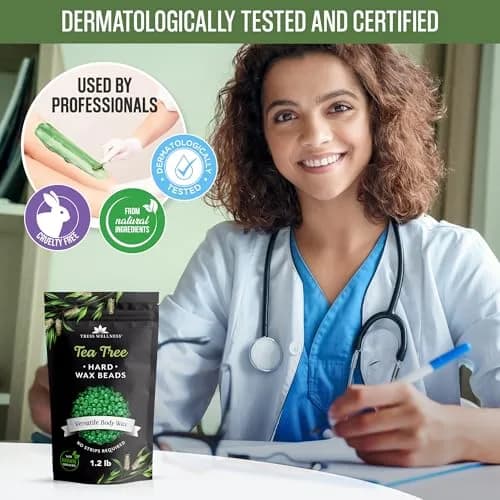 Tress Wellness Tea Tree Hard Wax Beads 567 g (19.2 oz) | For Bikini, Brazilian & Full Body Hair Removal thumbnail 6