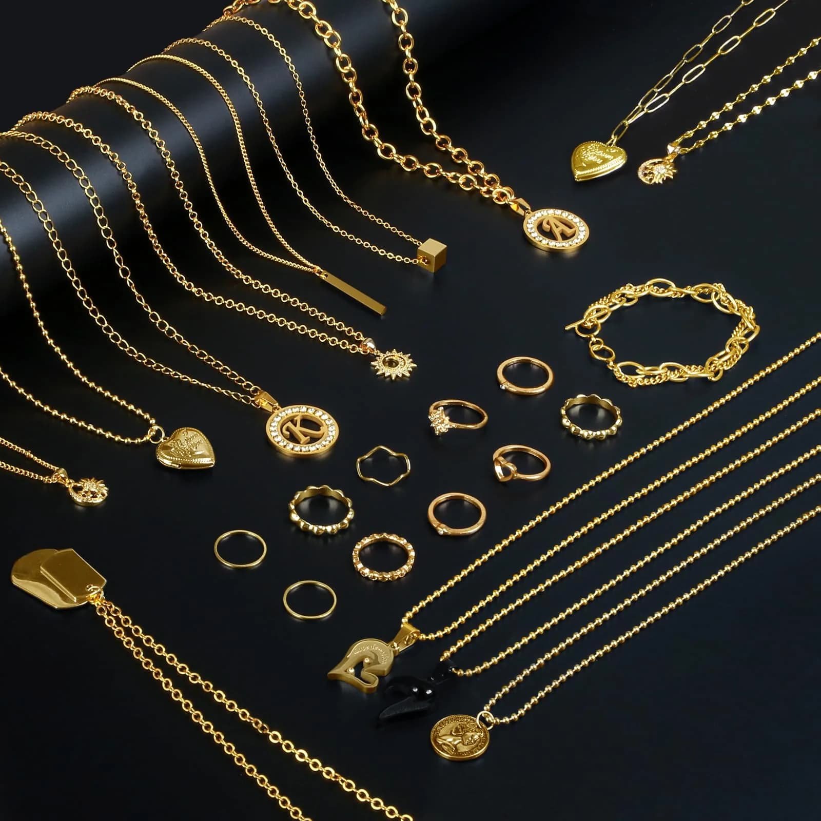 Ecoofor Gold Necklace Chains for Jewelry Making, 95.1 ft (28.98 m) 12 Rolls with Jump Rings & Clasps | DIY Jewelry Craft Kit - view 5