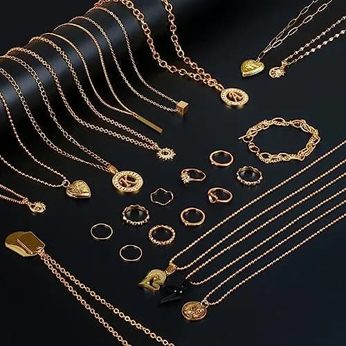 Ecoofor Gold Necklace Chains for Jewelry Making, 95.1 ft (28.98 m) 12 Rolls with Jump Rings & Clasps | DIY Jewelry Craft Kit thumbnail 5