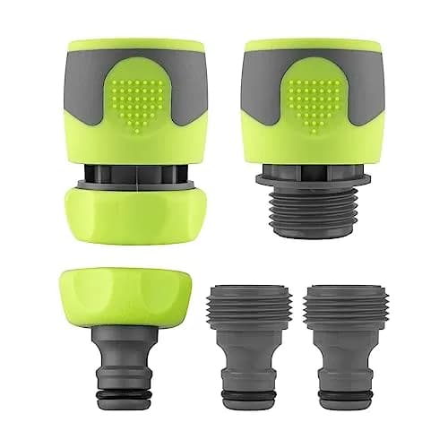 Flexzilla Garden Hose Quick-Connect Fittings 3/4 inch | Water-tight, Flow-Stop Coupler, Green thumbnail 1