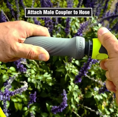 Flexzilla Garden Hose Quick-Connect Fittings 3/4 inch | Water-tight, Flow-Stop Coupler, Green thumbnail 5