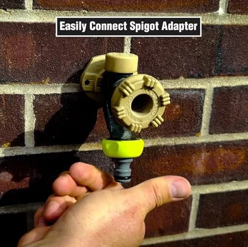 Flexzilla Garden Hose Quick-Connect Fittings 3/4 inch | Water-tight, Flow-Stop Coupler, Green thumbnail 6