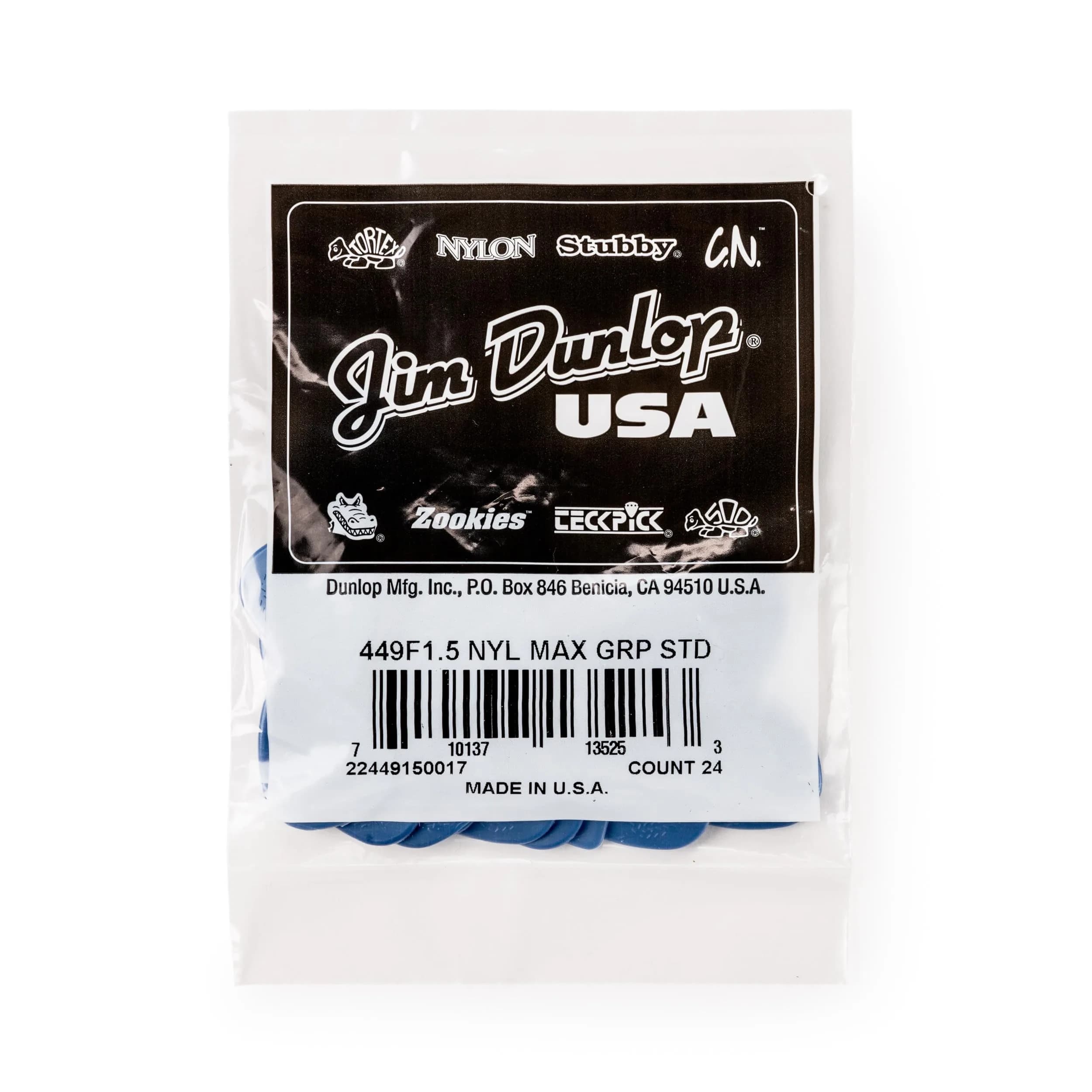 Jim Dunlop Max-Grip Nylon Standard Guitar Picks 1.5mm (24-Pack) | Unparalleled Non-Slip Surface for Precision & Control - view 5